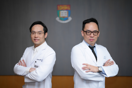 Professor Albert Chan Chi-yan (left) and Dr Chiang Chi-leung collaborate once more to develop the innovative ‘cocktail’ strategy—Locoregional therapy and immunotherapy (LRT-IO) approach. This method features three treatment stages: stereotactic beam radiotherapy (SBRT) with optional transarterial chemoembolisation (TACE), followed by immunotherapy (IO).
