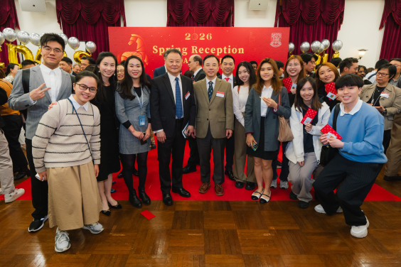 Professor Xiang Zhang, President and Vice-Chancellor of HKU, with staff and students.